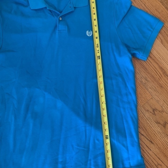 CHAPS Polo Men’s Size XL Short Sleeve 1/4 Button Blue 100% Cotton - Picture 6 of 9
